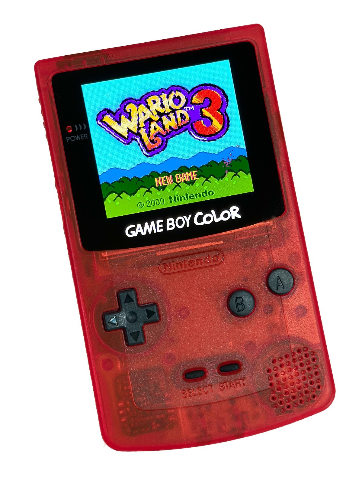 Nintendo Game Boy Color System GBC AMOLED OLED Q5 XL Touchscreen LCD Clear Red