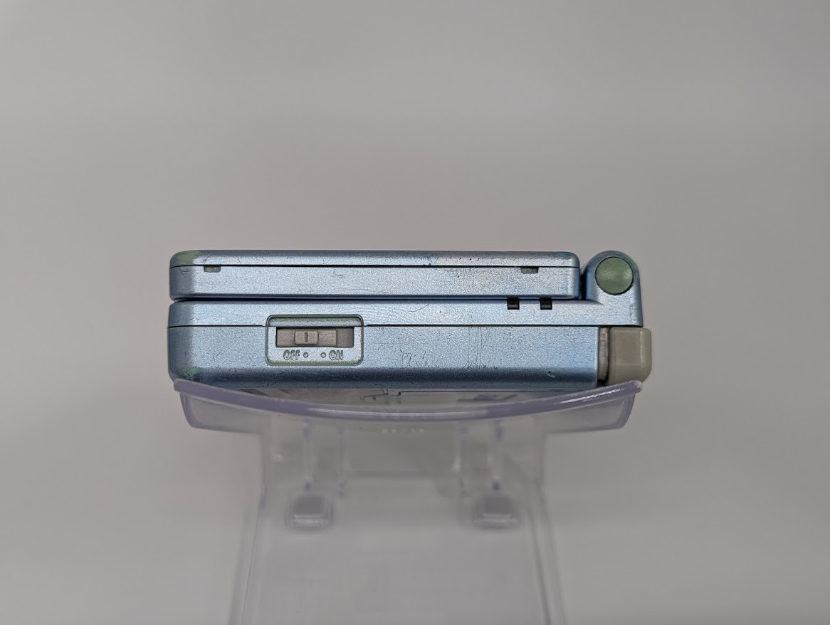 B136 Nintendo Gameboy Advance SP console Pearl Blue Japan GBA w/adapter