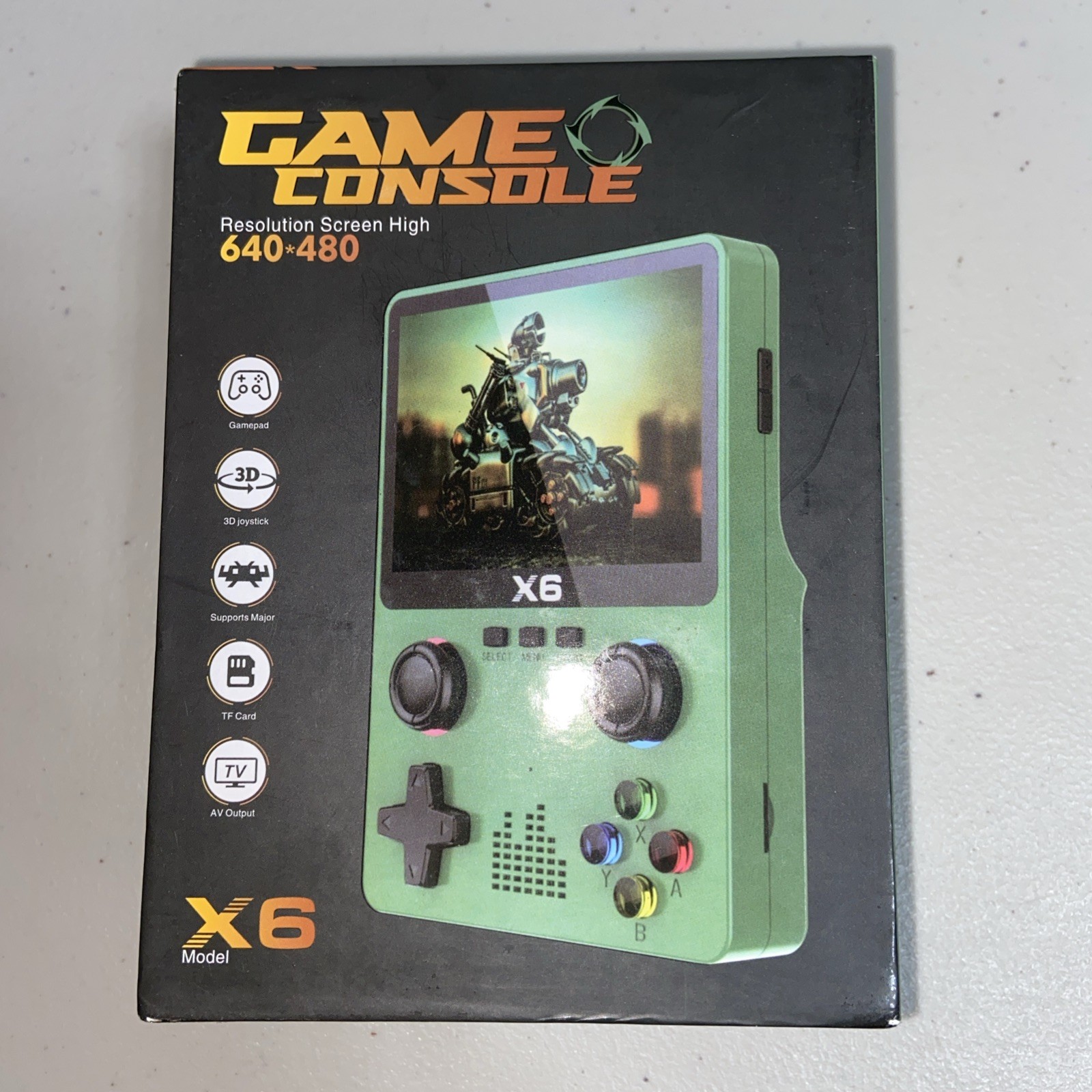 Retro Handheld Game Console-Model X6-Dual Joystick-640 Res & 480 Pix-3.5″ screen