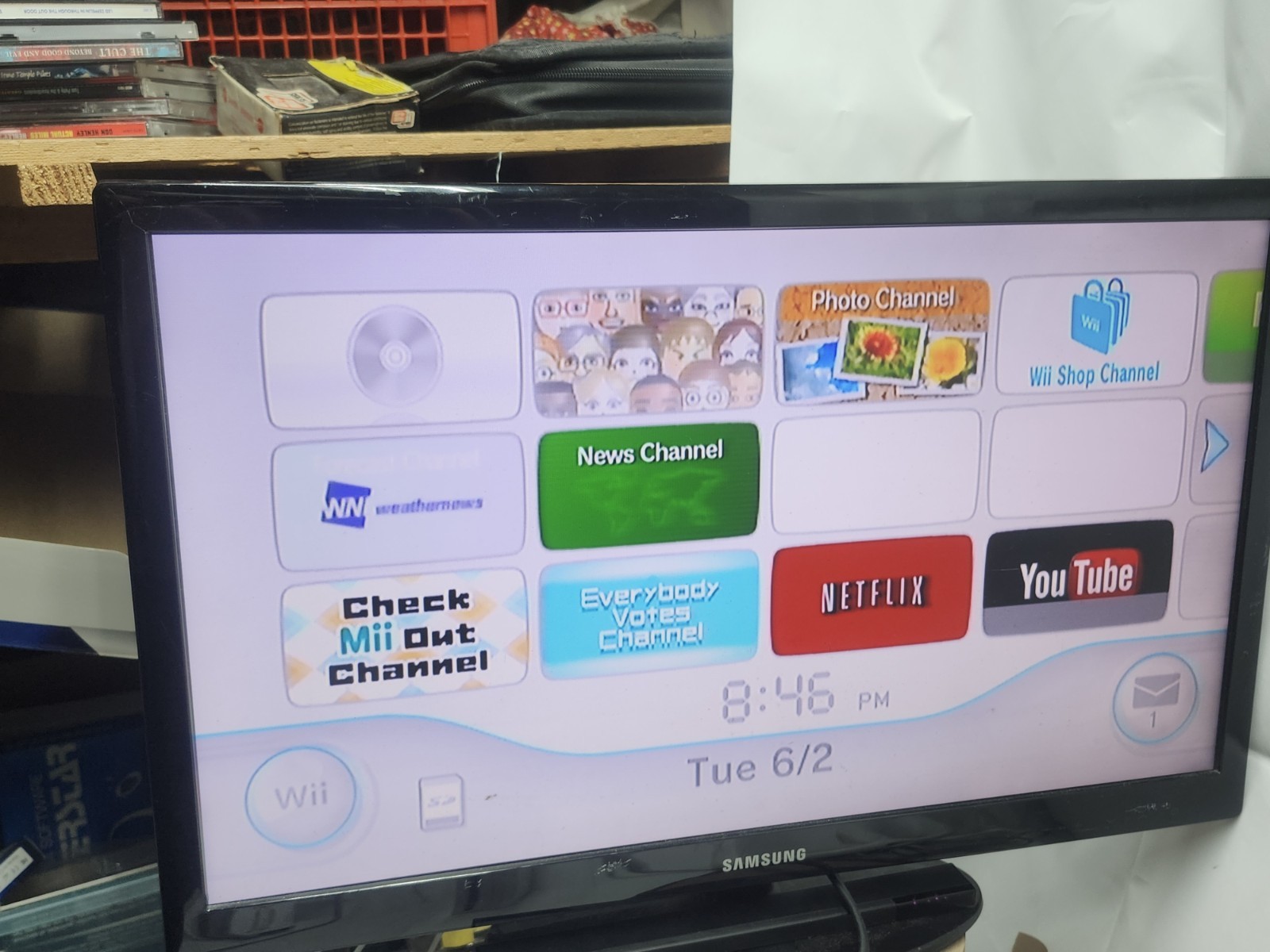 Nintendo Wii Console Bundle (2) Controllers, Motion Plus, Game Nunchuck, & Cords