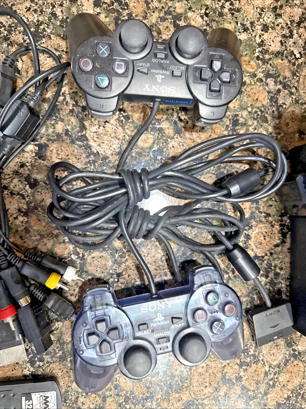 Sony PS2 PlayStation 2 Console SCPH-30001 Works 2-Controllers Network Adapt Box