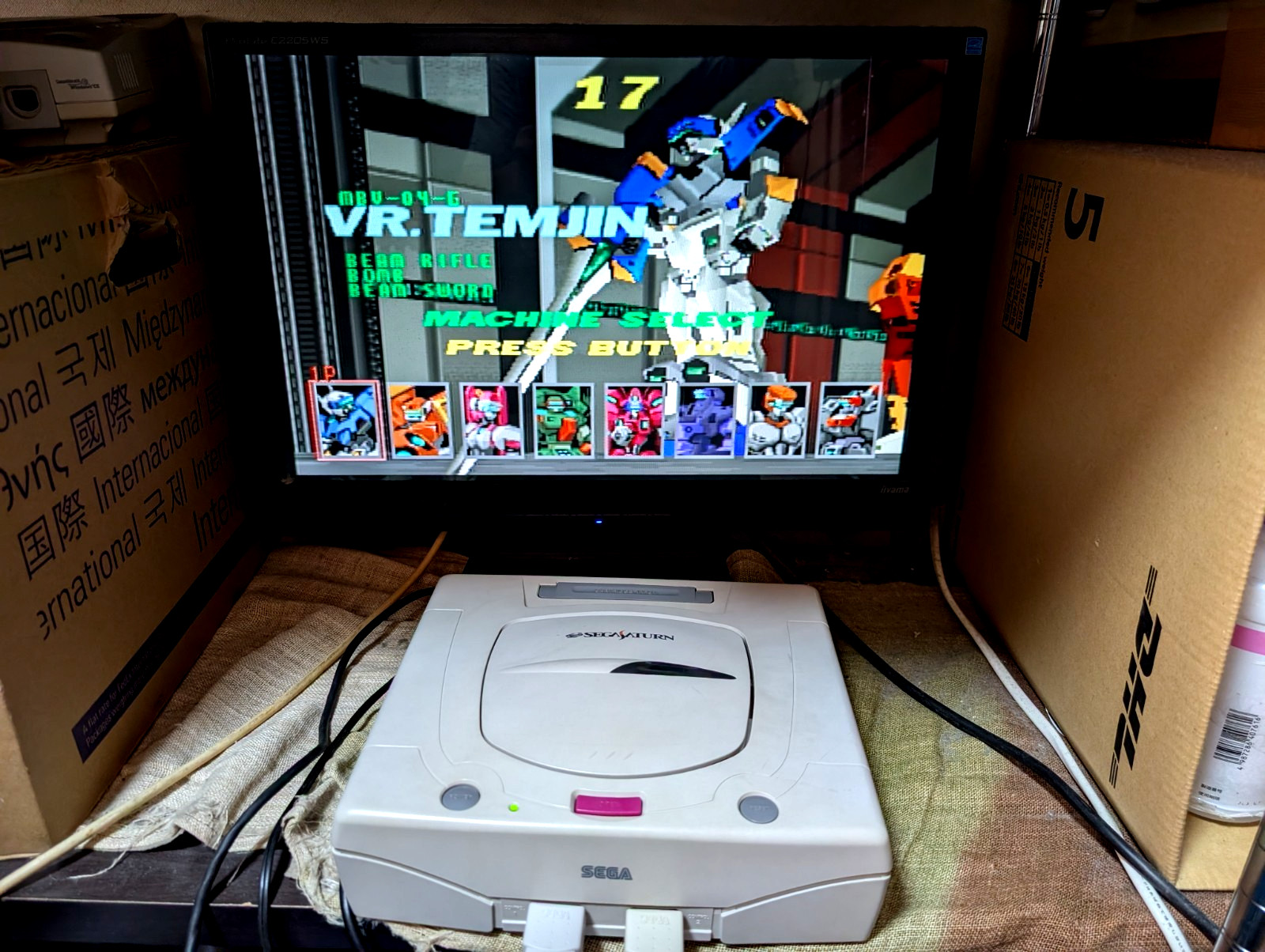 Sega Saturn White Console 3D Multi controller Nights Virtual-On Japan