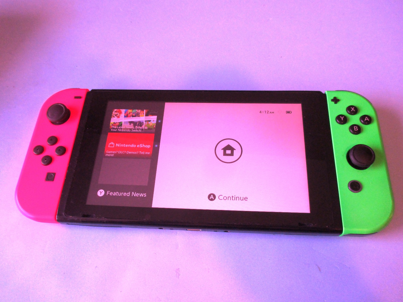 Nintendo Switch System Console w/Neon Pink & Green Joy-Cons w/Dock + Extras
