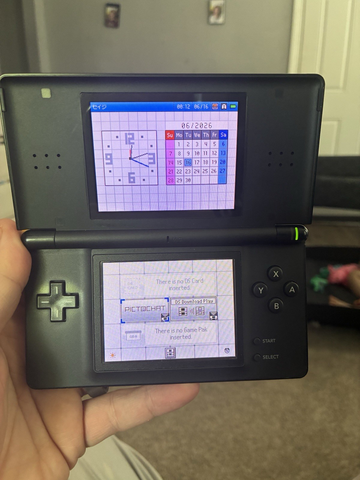 Nintendo DS Lite USG-001 Black Handheld System Touchscreen, Headphone Jack