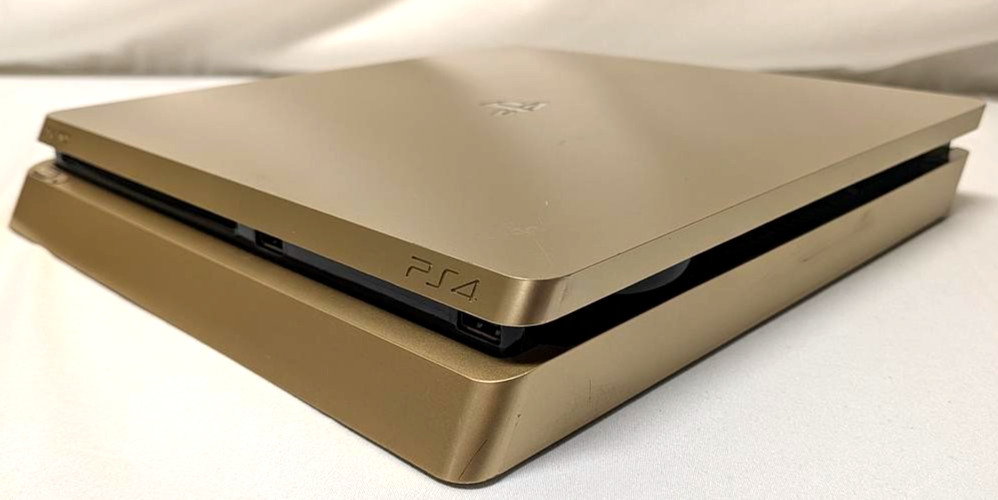 Sony PS4 PlayStation 4 Slim Limited Edition 1TB GOLD Console Bundle System Set