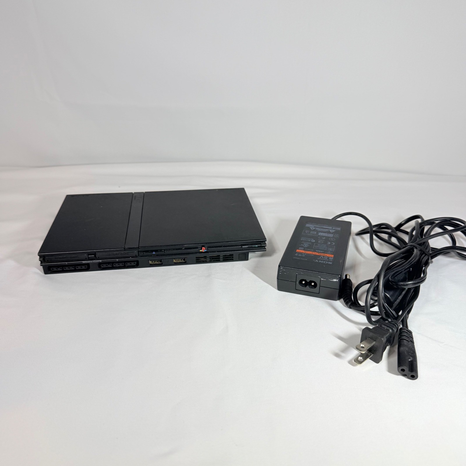 Sony PlayStation 2 Slim Console Charcoal Black SCPH-70012 with AC Adapter PS2