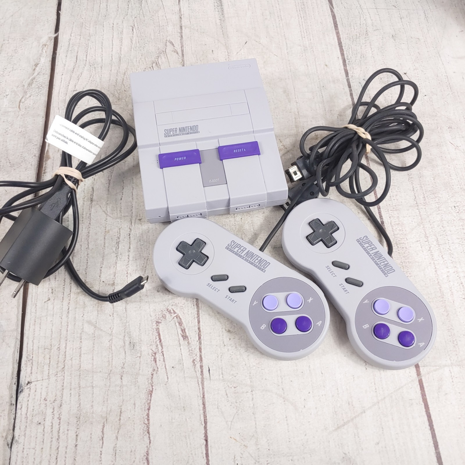 Nintendo SNES Classic MINI – 2 CONTROLLERS + POWER – Super Nintendo CLV-201