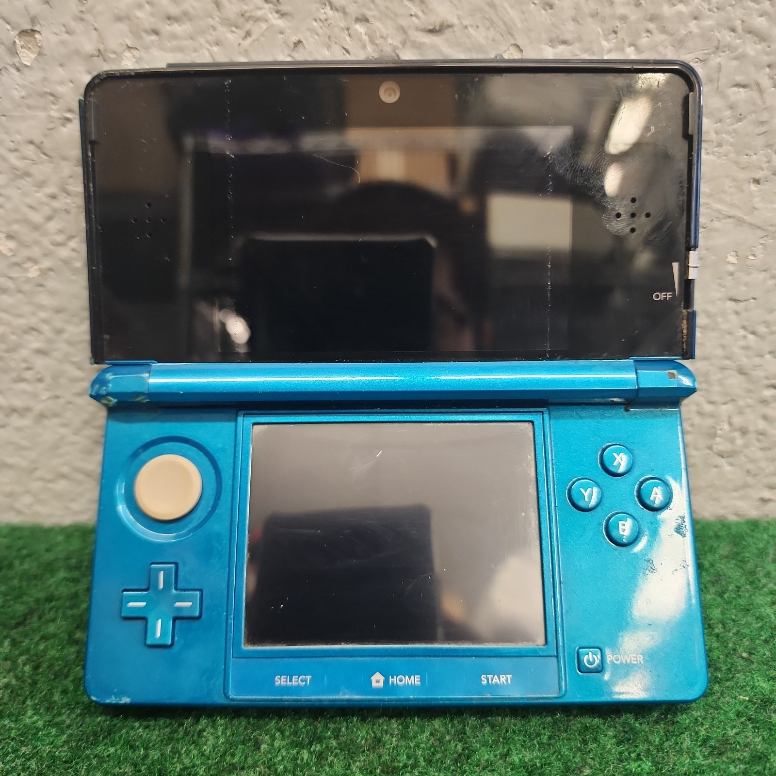 Nintendo 3DS CTR-001 Handheld System Blue No Stylus No Charger 👁️ Damage