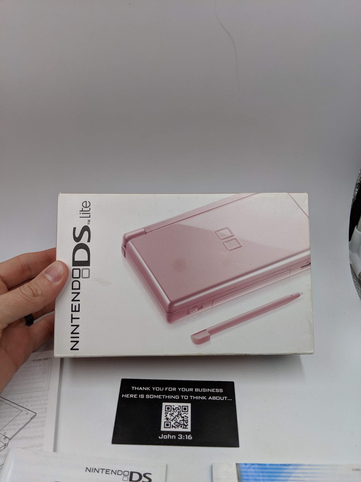 Nintendo DS Lite Metallic Rose (CRACKED HINGE) MATCHING SERIAL #’S
