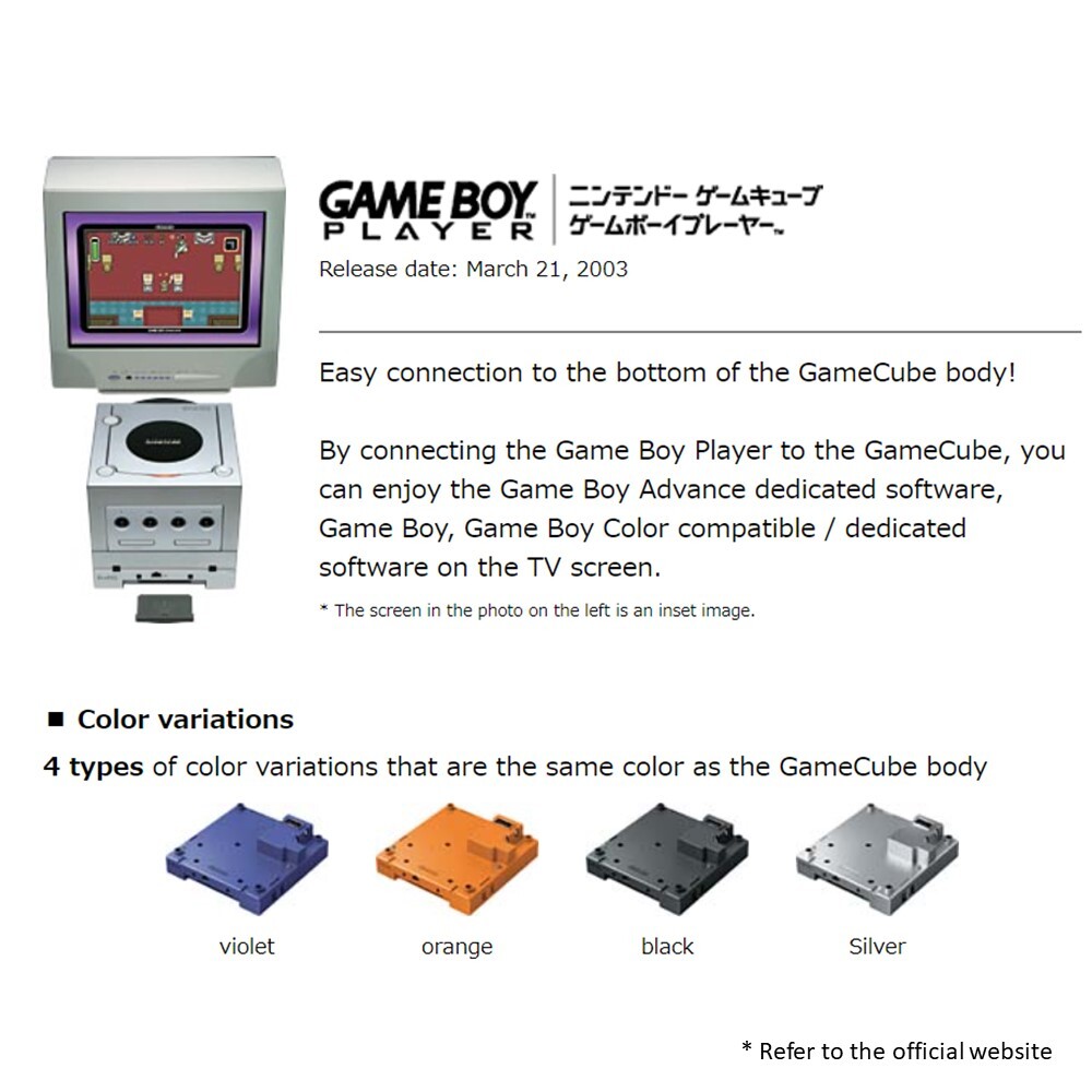 Nintendo GameCube Gameboy Player Adapter DOL-017 Violet Tested Good from Japan