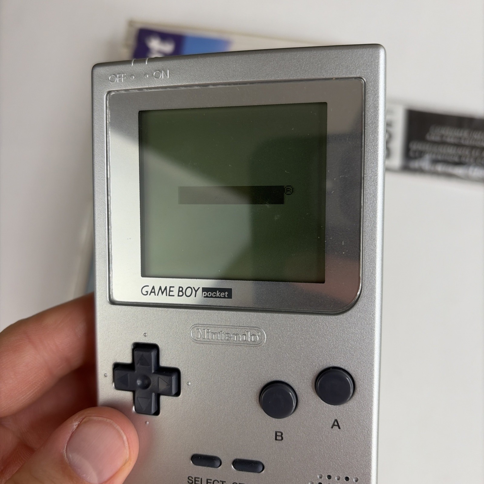 CLEAN Nintendo Game Boy Pocket Silver Handheld MGB-001 Complete Box CIB Tested
