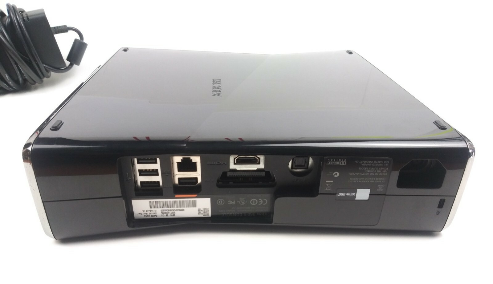 Microsoft Xbox 360 Slim Console 250 GB Black w/ Wireless Controller Lot – Tested