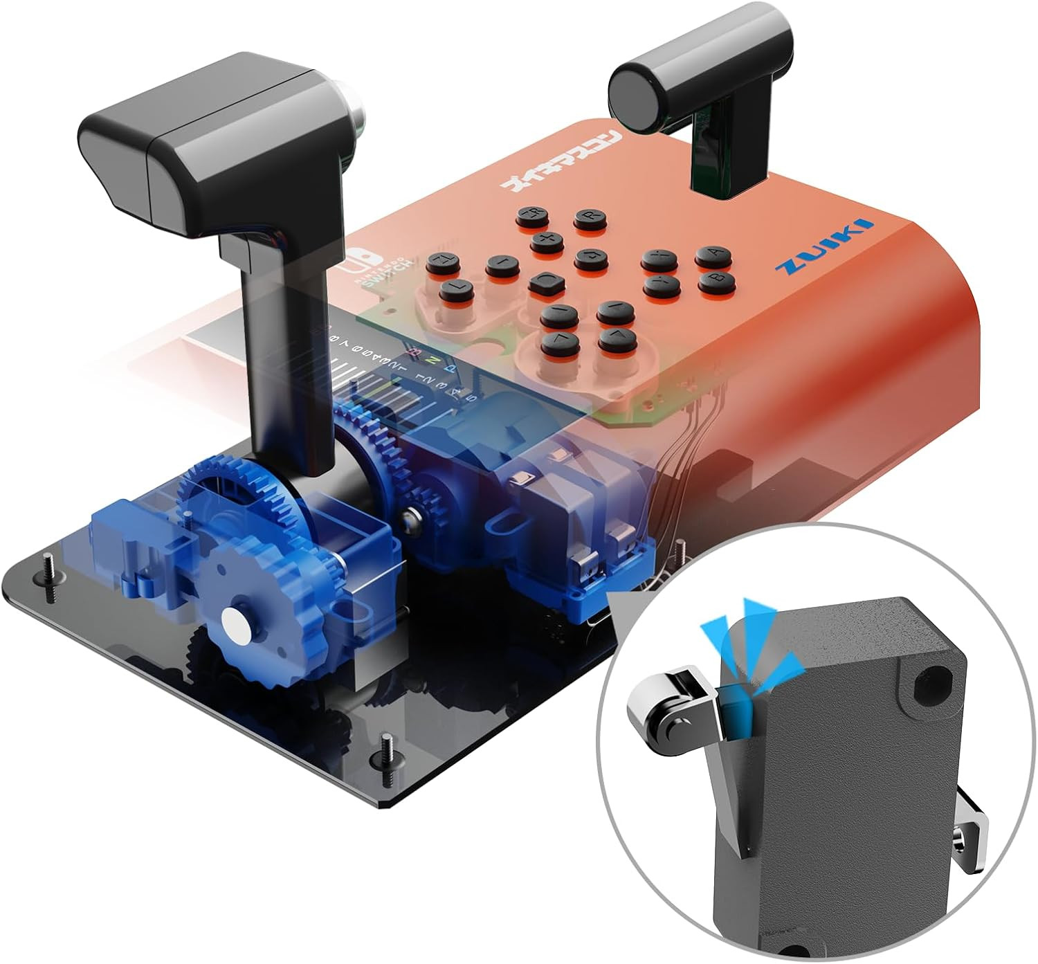 ZUIKI MASCON Densha de Go Controller for Nintendo Switch OneHandle Red Japan New
