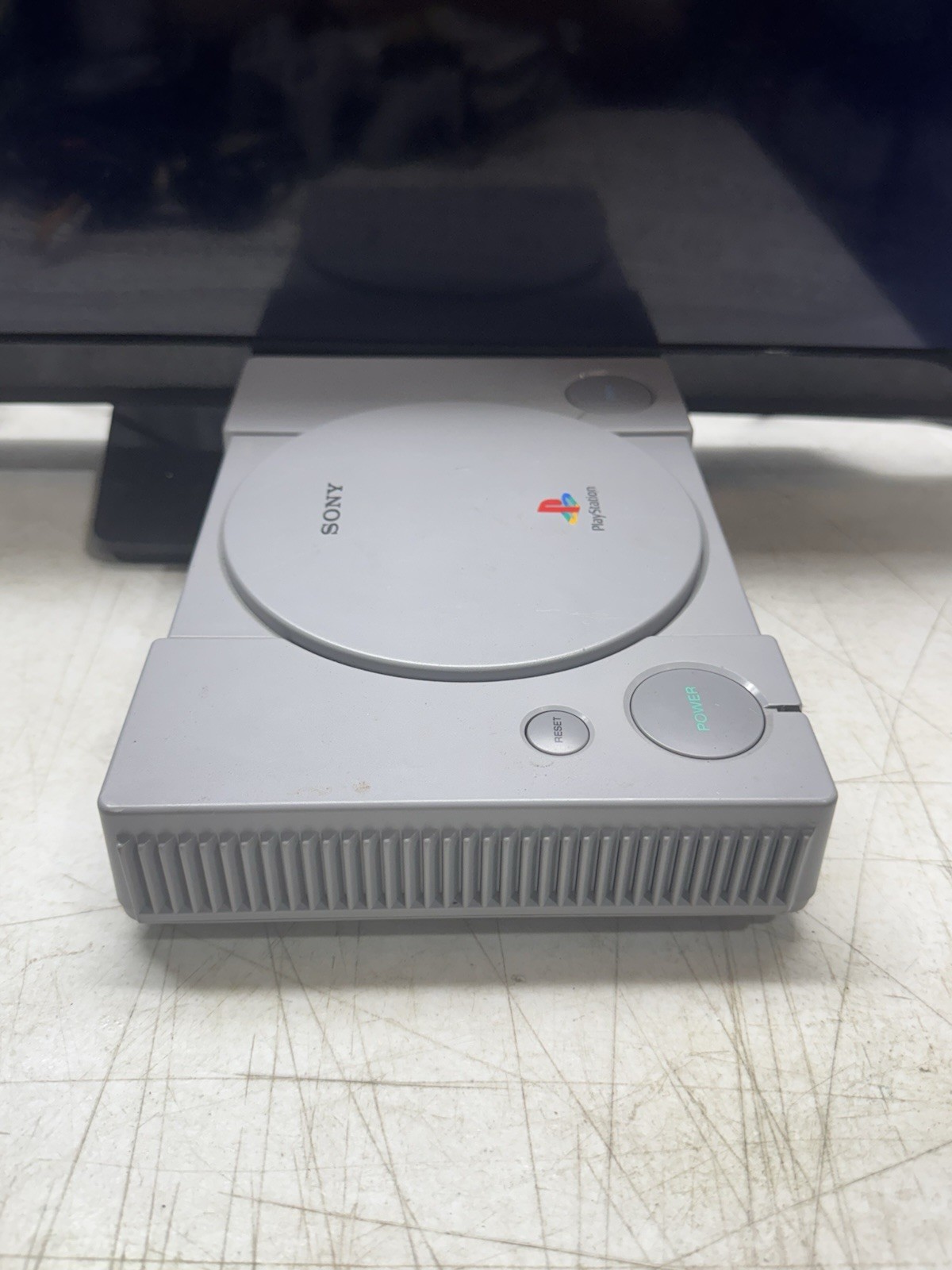 Sony PlayStation 1 PS1 Gray Console, 2 Controller 1 Memory Card, Tested Working
