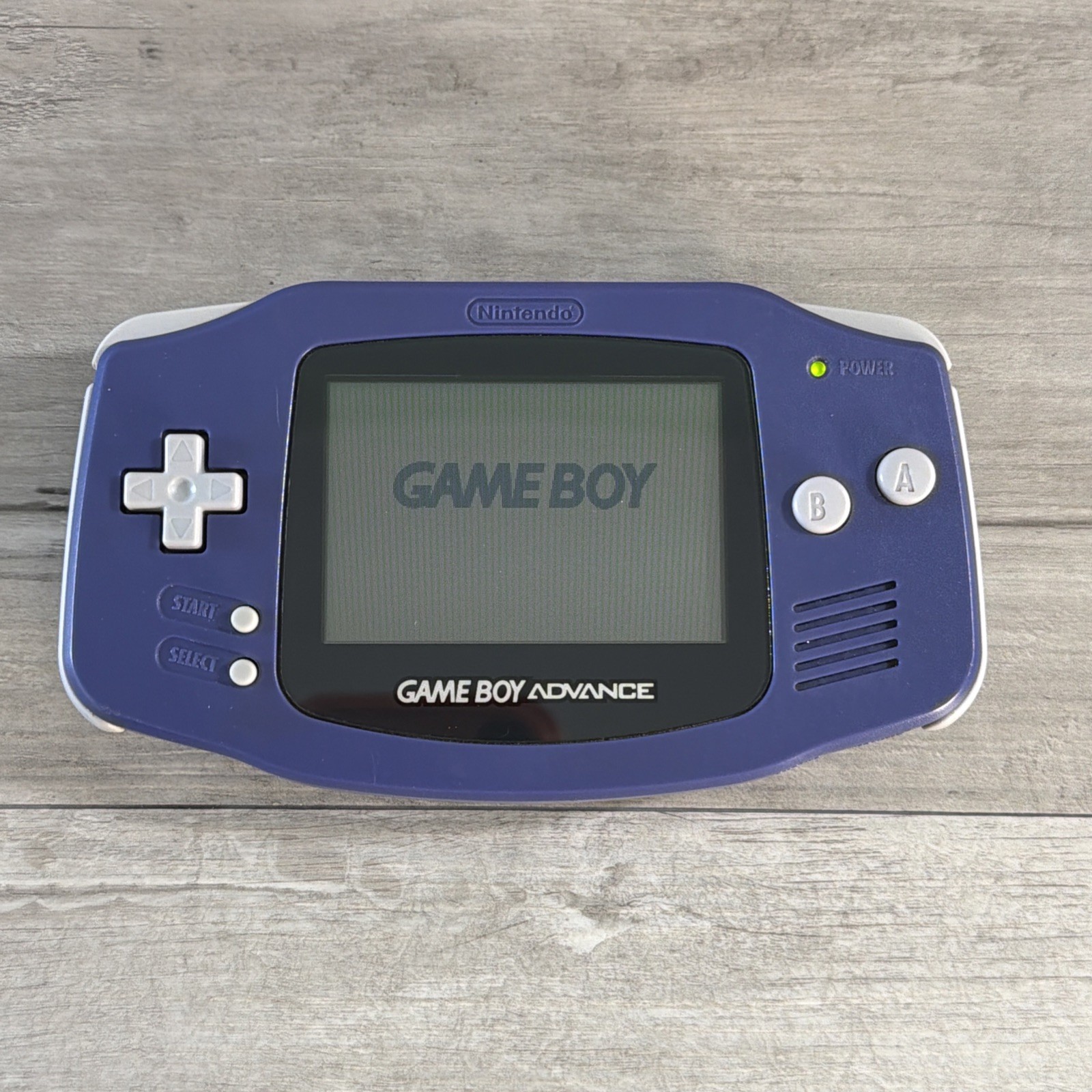 Nintendo Game Boy Advance Indigo Purple Handheld Console Agb-001 GBA W Batteries