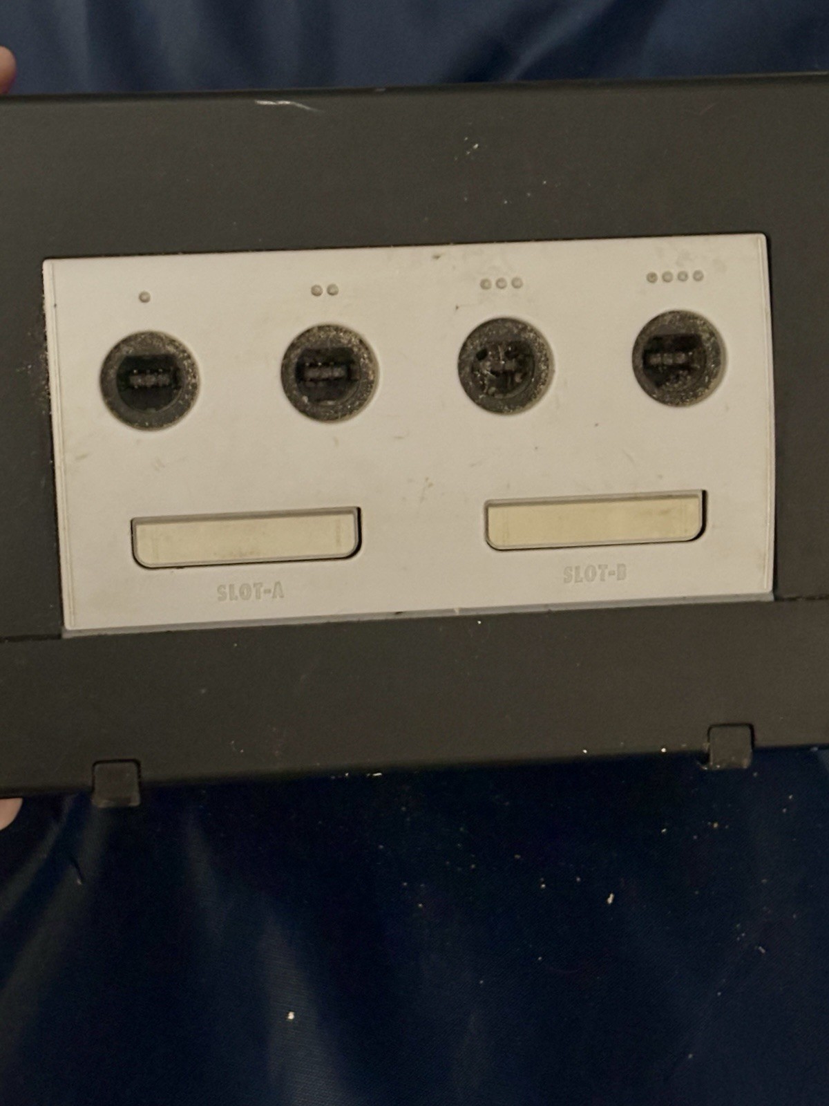 GameCube With Cords And 2 Third party Controllers. Super Smash Bros Melee CIB.