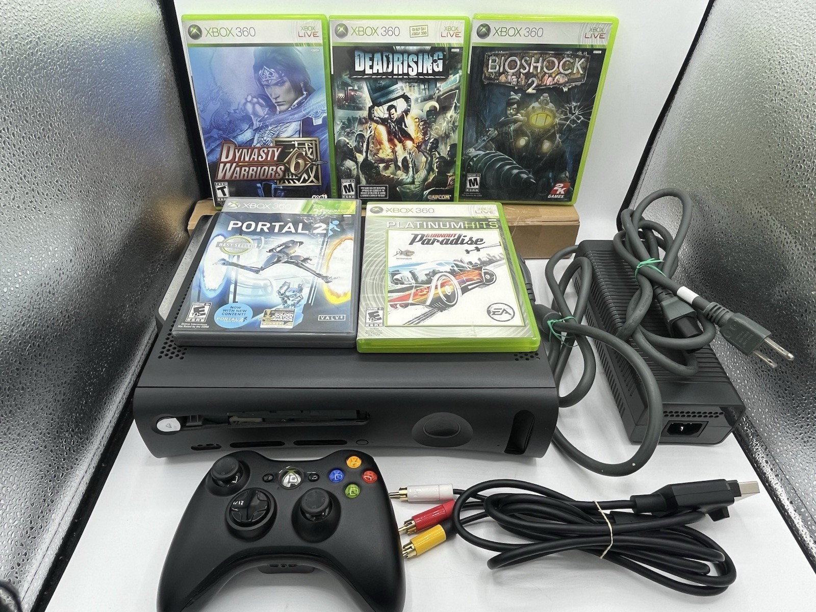 Xbox 360 Jasper Elite 120gb HDD Console Black 5 Game Bundle