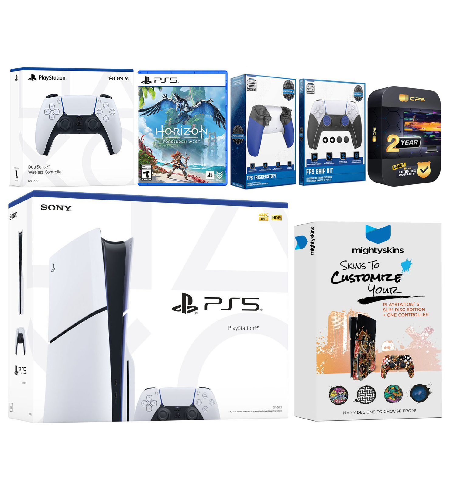 Sony Playstation 5 Slim Disc + Horizon Forbidden West, Controller