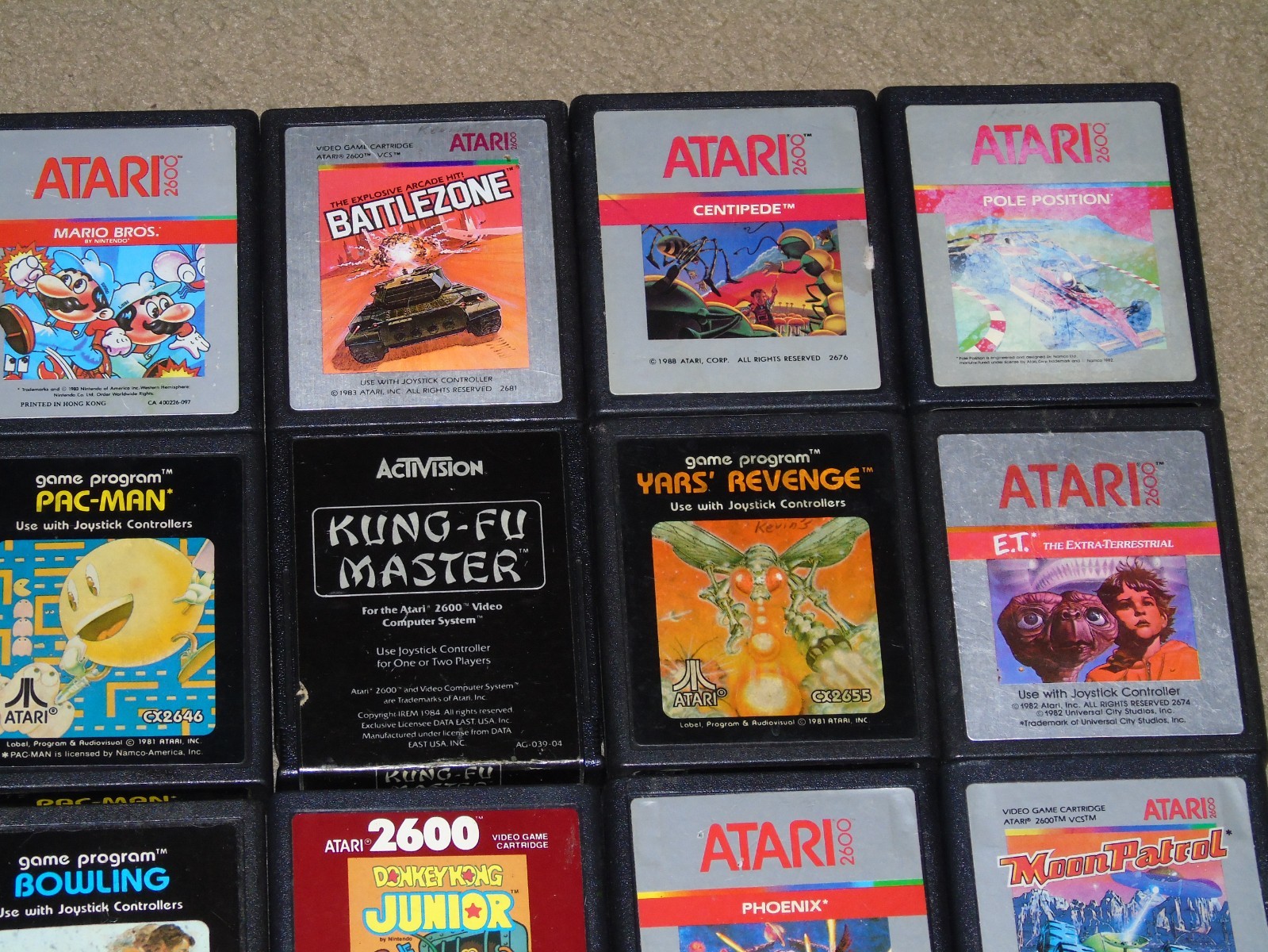 Vintage Atari 2600 Video Game Console Lot Games 28 games 4 Controllers Untested