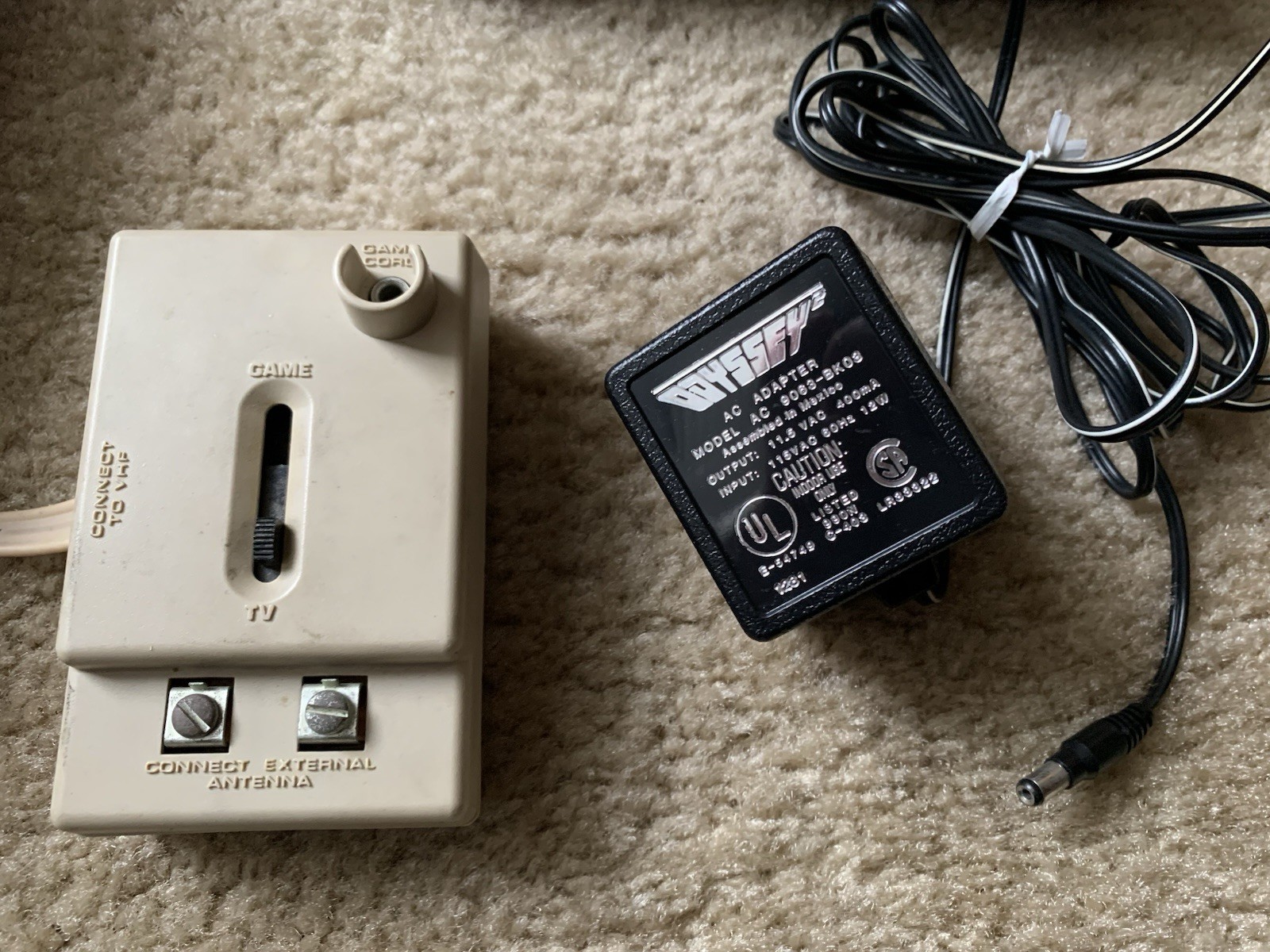 Magnavox Odyssey 2 Console Untested with voice, 2 Controllers & AV Adapter Plug