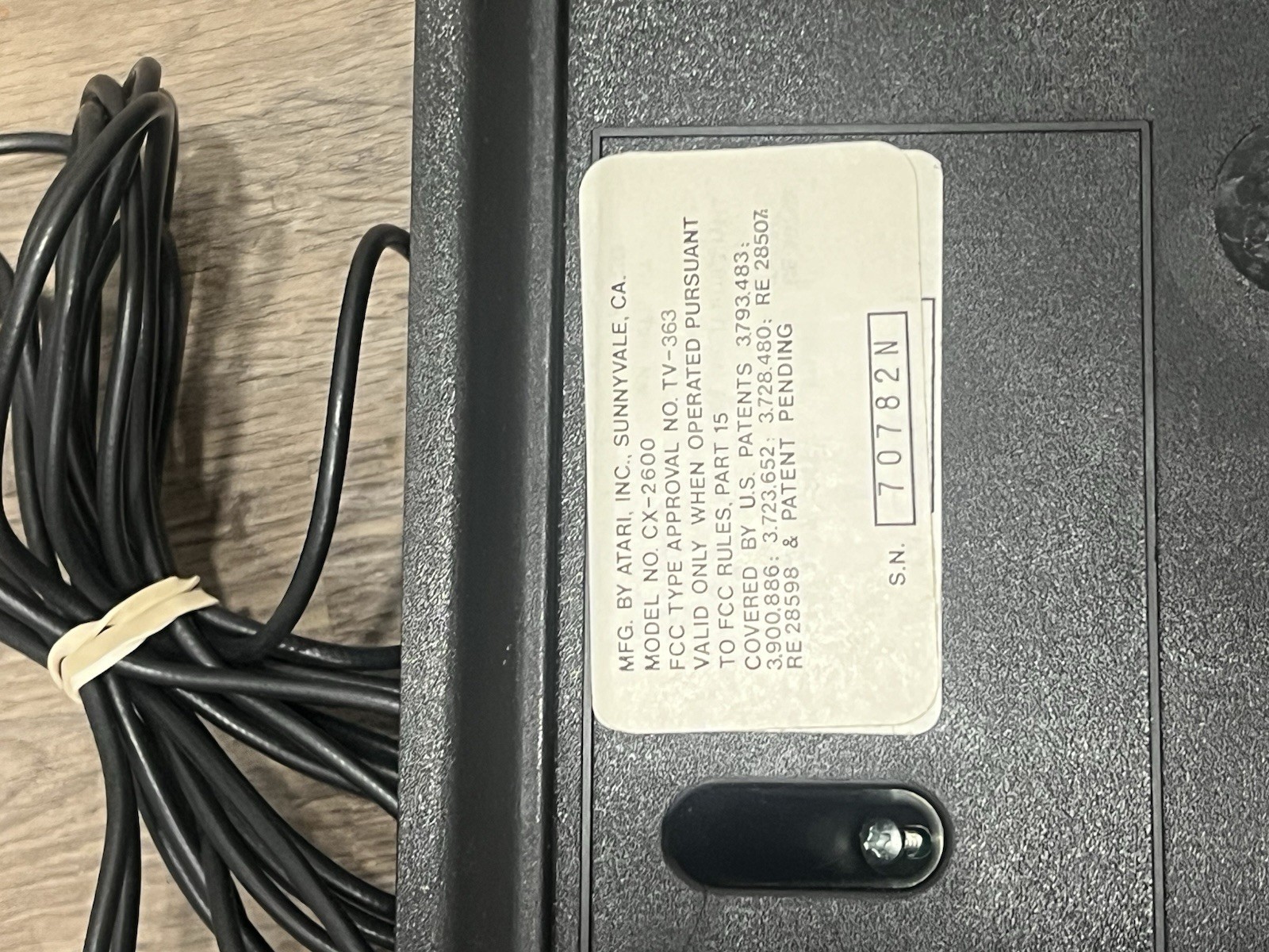 Rare 1977 Atari 2600 VCS Heavy Sixer Console Orig. BOX CHESS PIECE Gray Writing