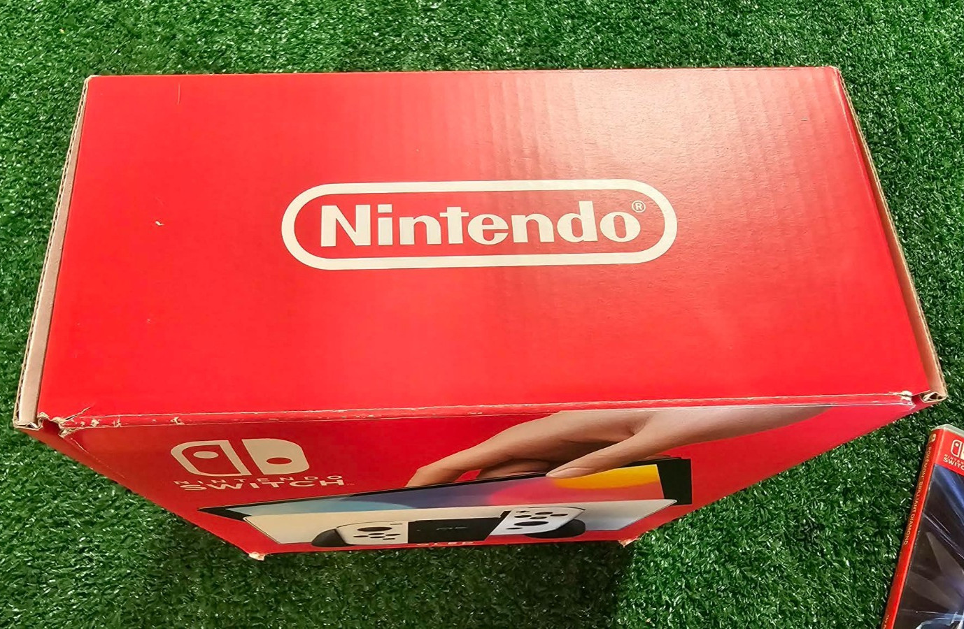 Nintendo Switch OLED HEG-001 Console Complete Bundle MINT with Pokémon Diamond