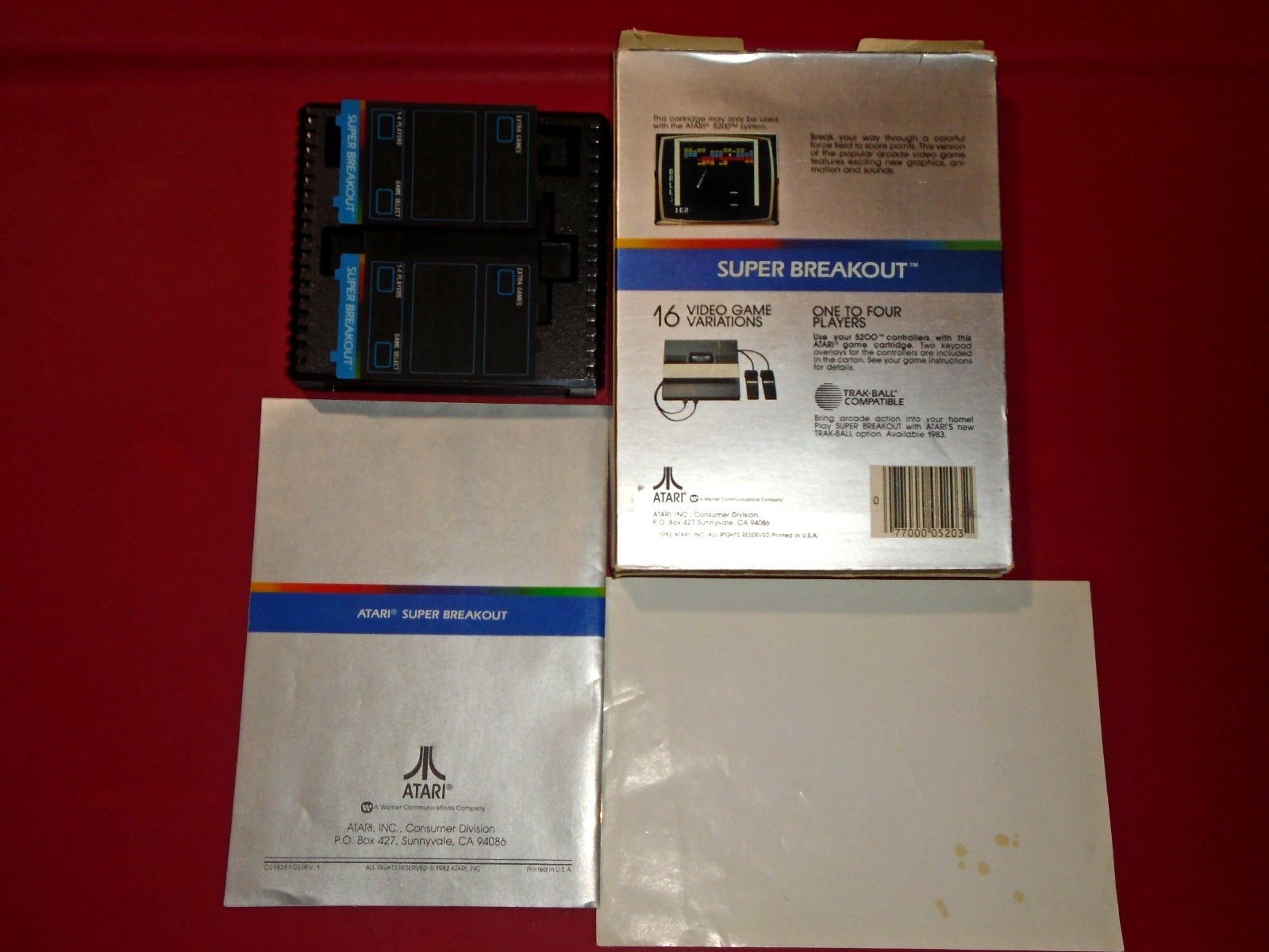 Atari 5200 Super System Console CIB Complete AC Switch Box 2Controllers 6Games +