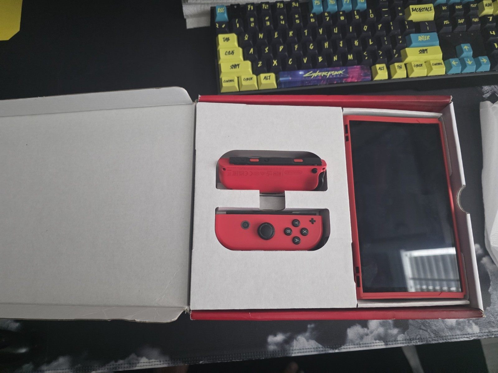 Nintendo Switch OLED Mario Edition Red in Box BUNDLE (Read Notes)