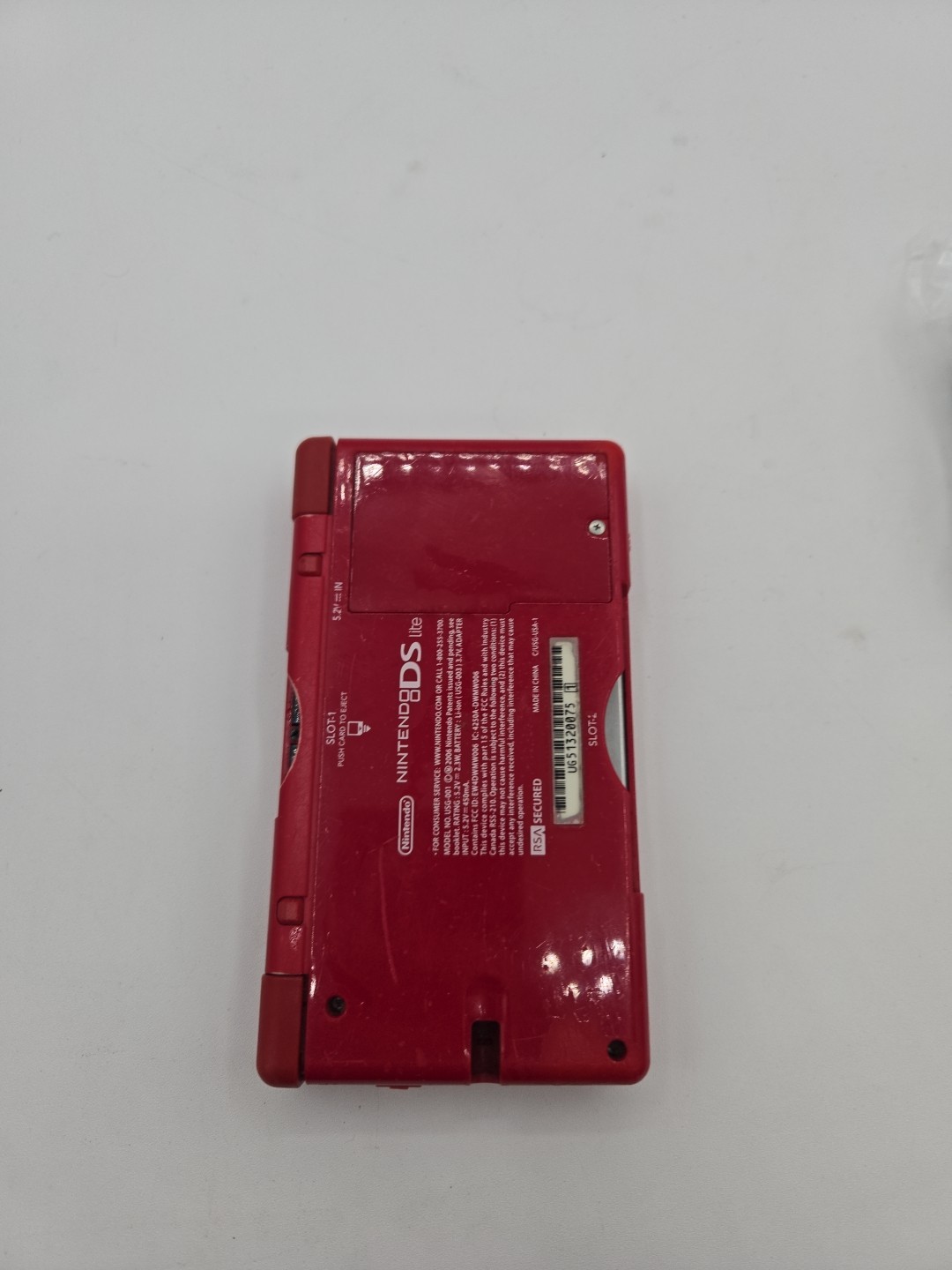 Nintendo DS Lite Red Super Mario Edition charger – Hinge Cracked Parts Only