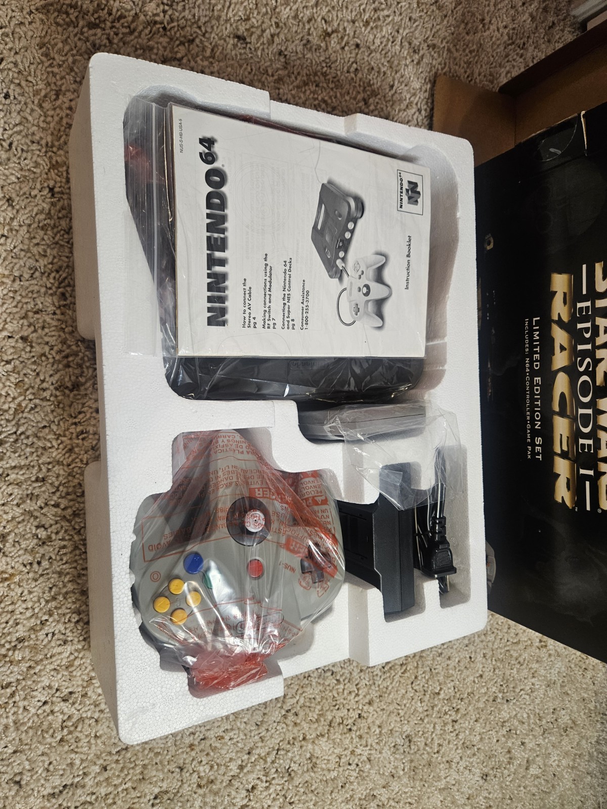 Nintendo 64 Console STAR WARS Episode 1 RACER Limited Edition Set CIB Tested