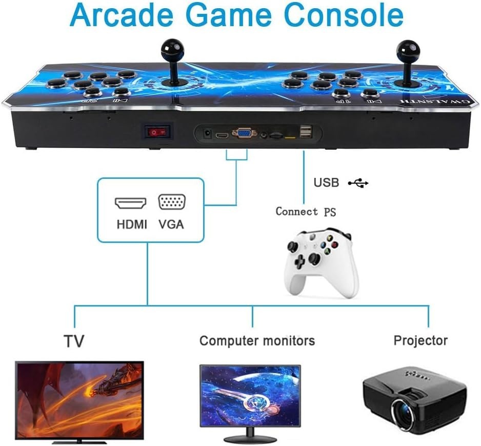 Pandora Box 18S Pro Arcade Games Console 10000 in 1 HD Video Games Machine NEW V