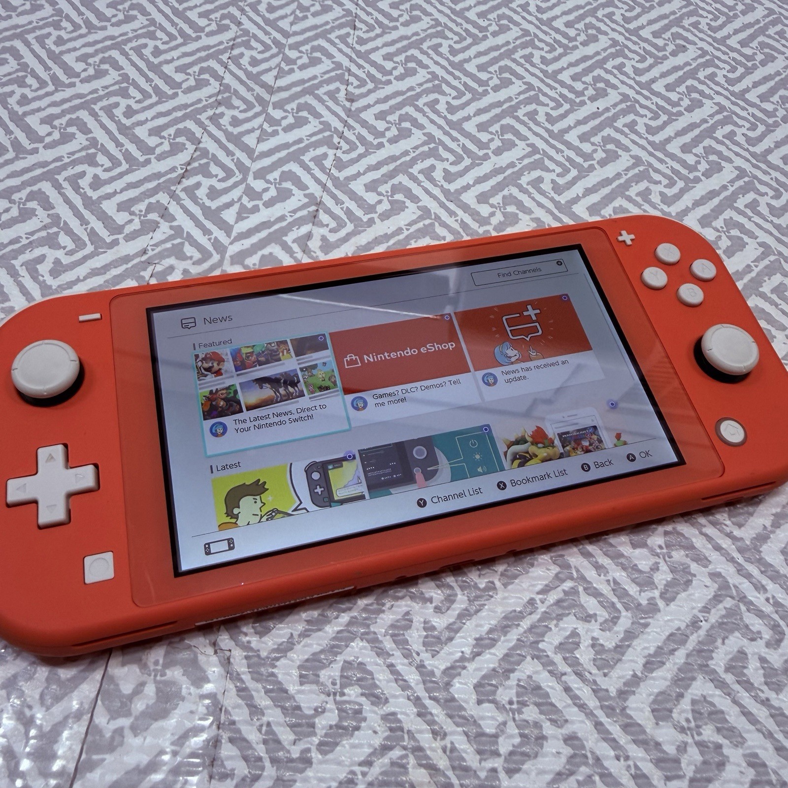 Nintendo Switch Lite Coral Pink 32GB Tested Working No Charger Read Description