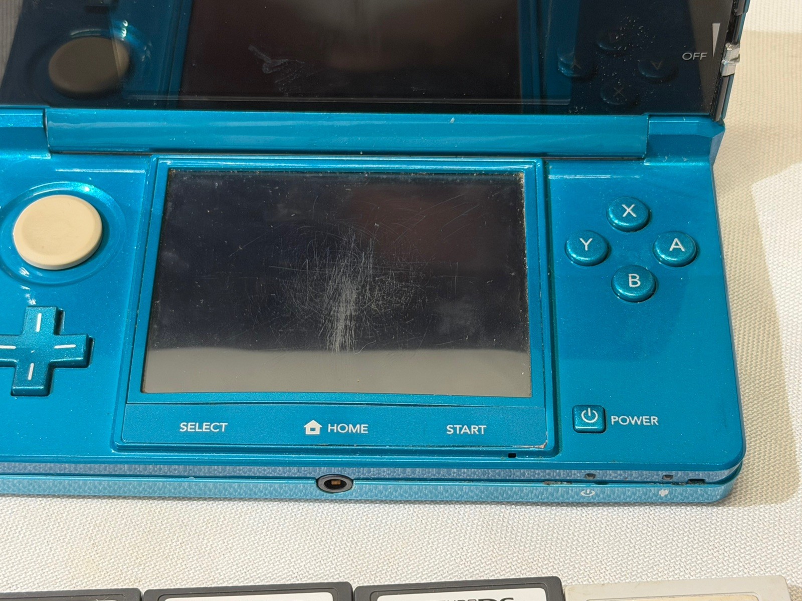 Nintendo 3DS Aqua Blue Handheld Console System CTR-001 Tested with games!!!!