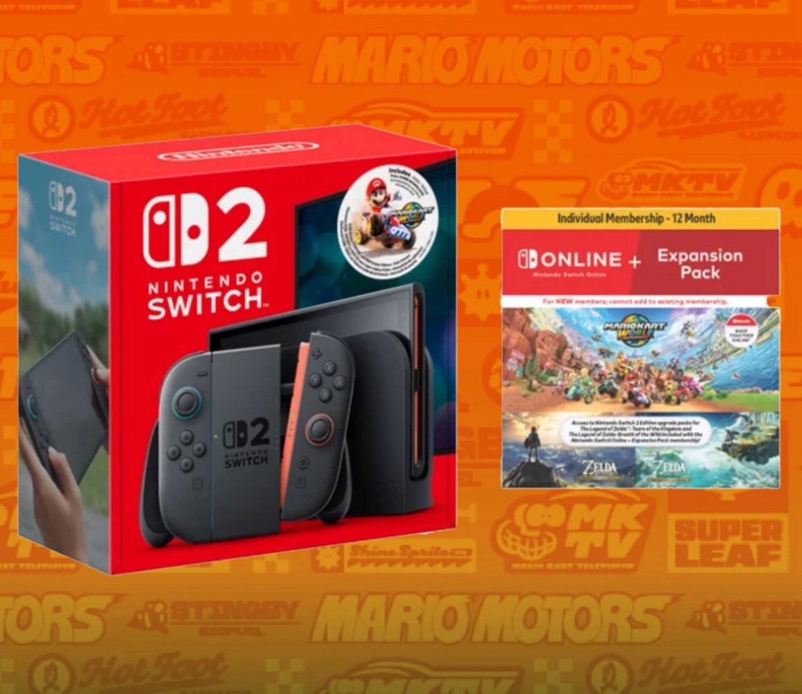 Nintendo Switch 2 Console + Mario Kart World Bundle + 12 months Nintendo Sub