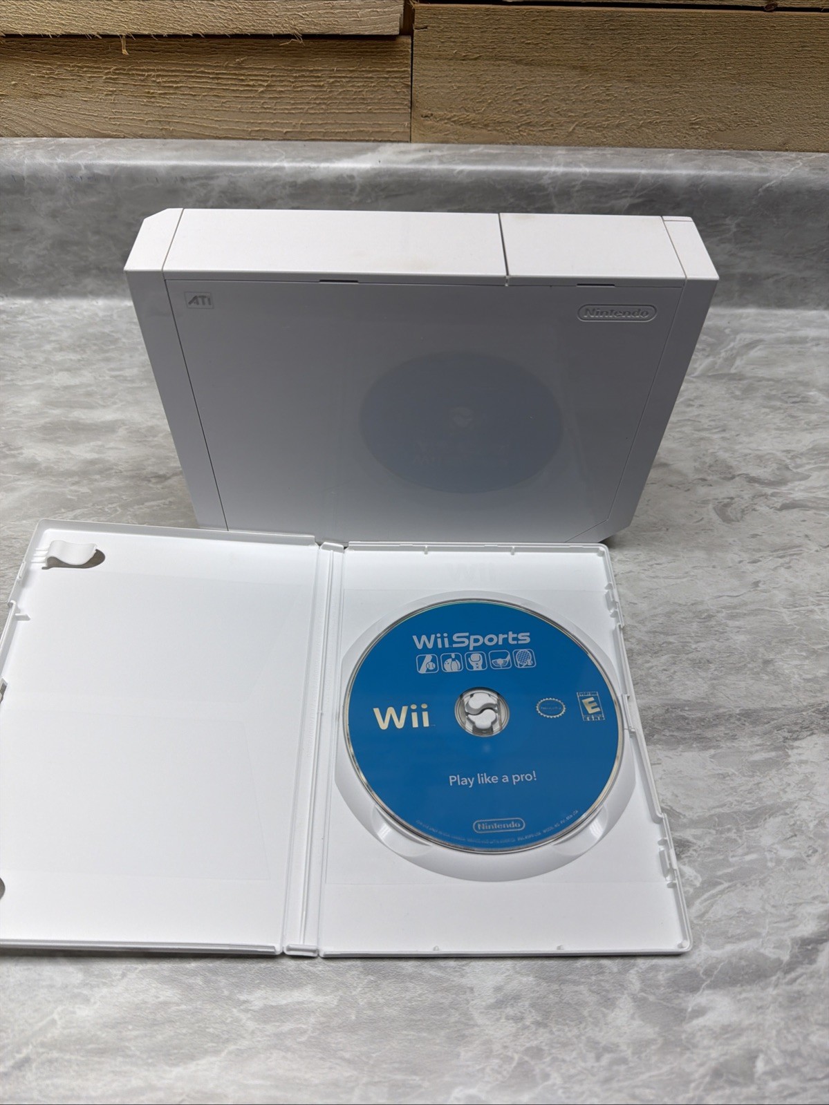 Nintendo Wii Console RVL-001 Only Wii Sports Disc Only Bundle No Cords