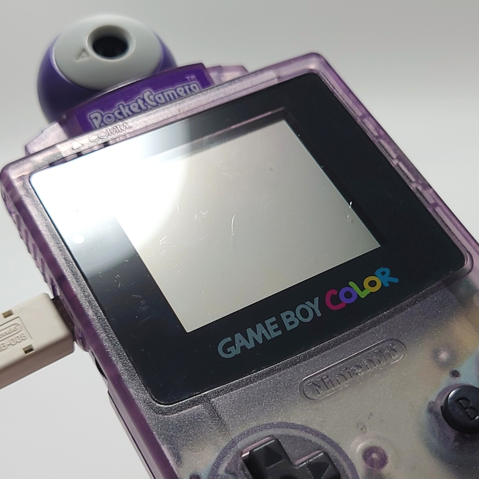 Nintendo Game Boy Pocket Printer Pocket Camera Yellow w/Cable gameboy Good Japan