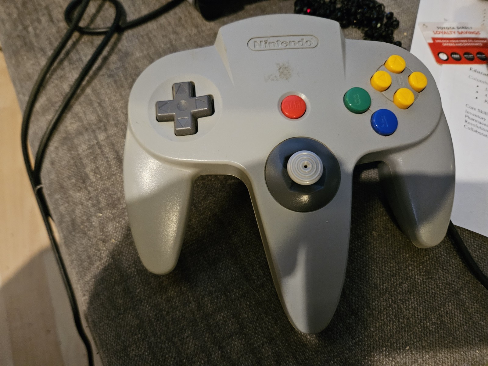 Nintendo 64 N64 Console Bundle 2 Original Controllers, Power And RCA, Tested