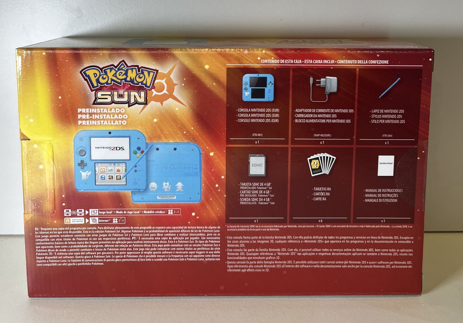 NINTENDO 2DS CONSOLE POKEMON SUN LIMITED NEW FACTORY SEALED 2016