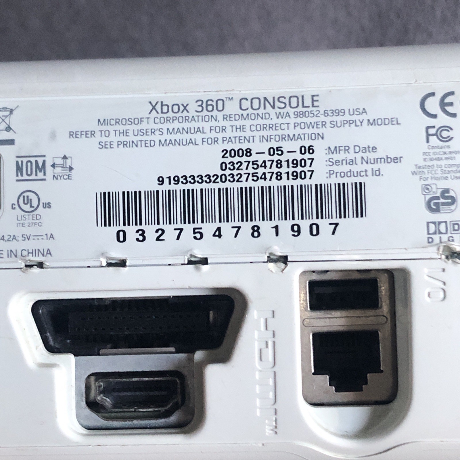Microsoft Xbox 360 Arcade Console 2008 Falcon – NO READ