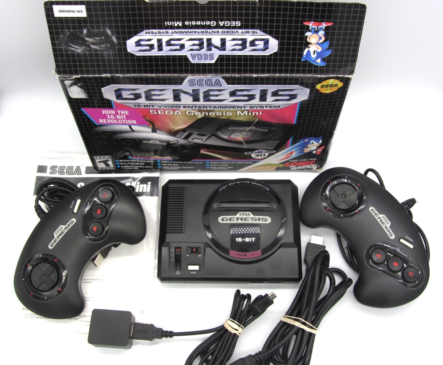 Sega Genesis Classic Mini Console (MK-16000) Authentic In Box & Tested Clean!