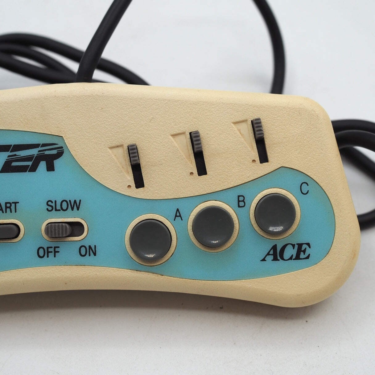 BLASTER Controller ACS-01 White Ace Denshi For SEGA Mega Drive Tested Working