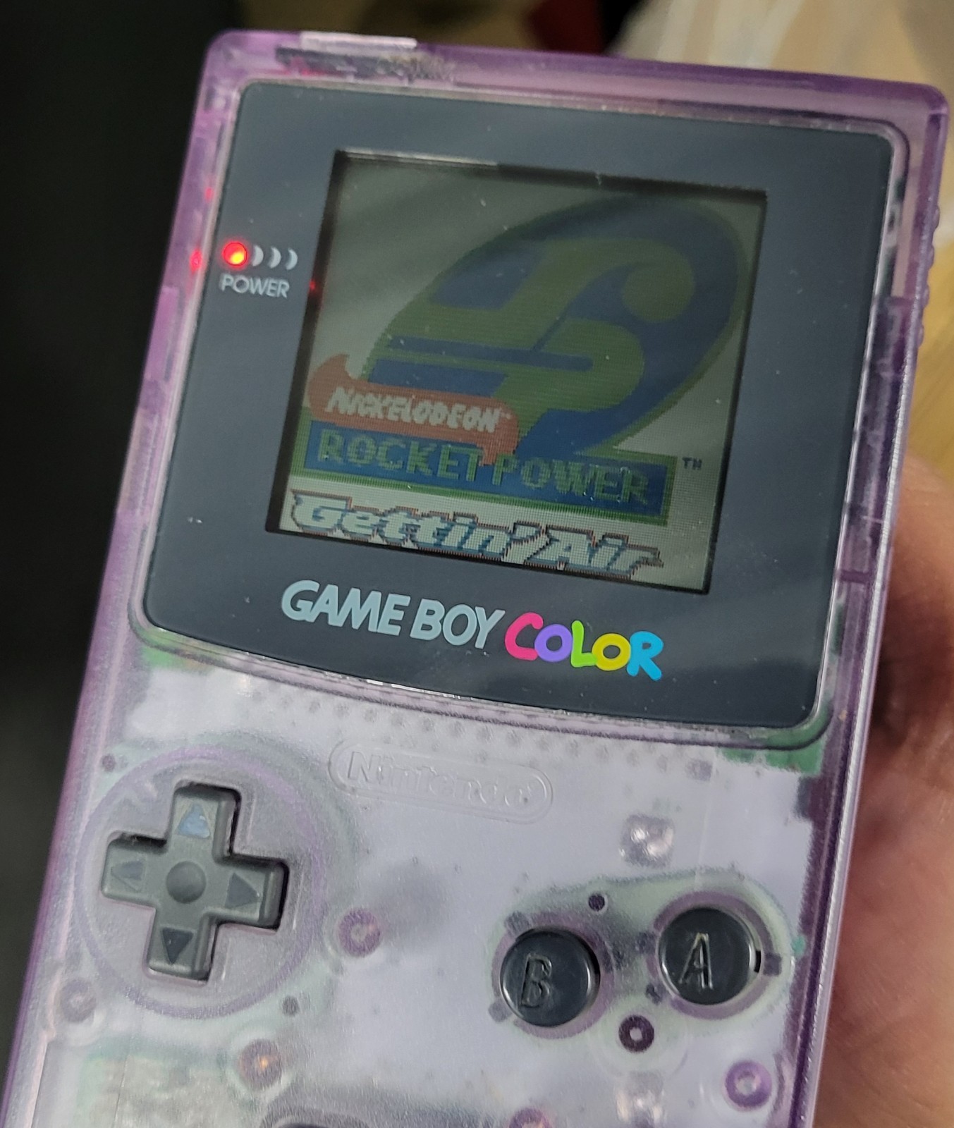 Game Boy Color Atomic Purple Bundle with Games and Power Supply CGB-001