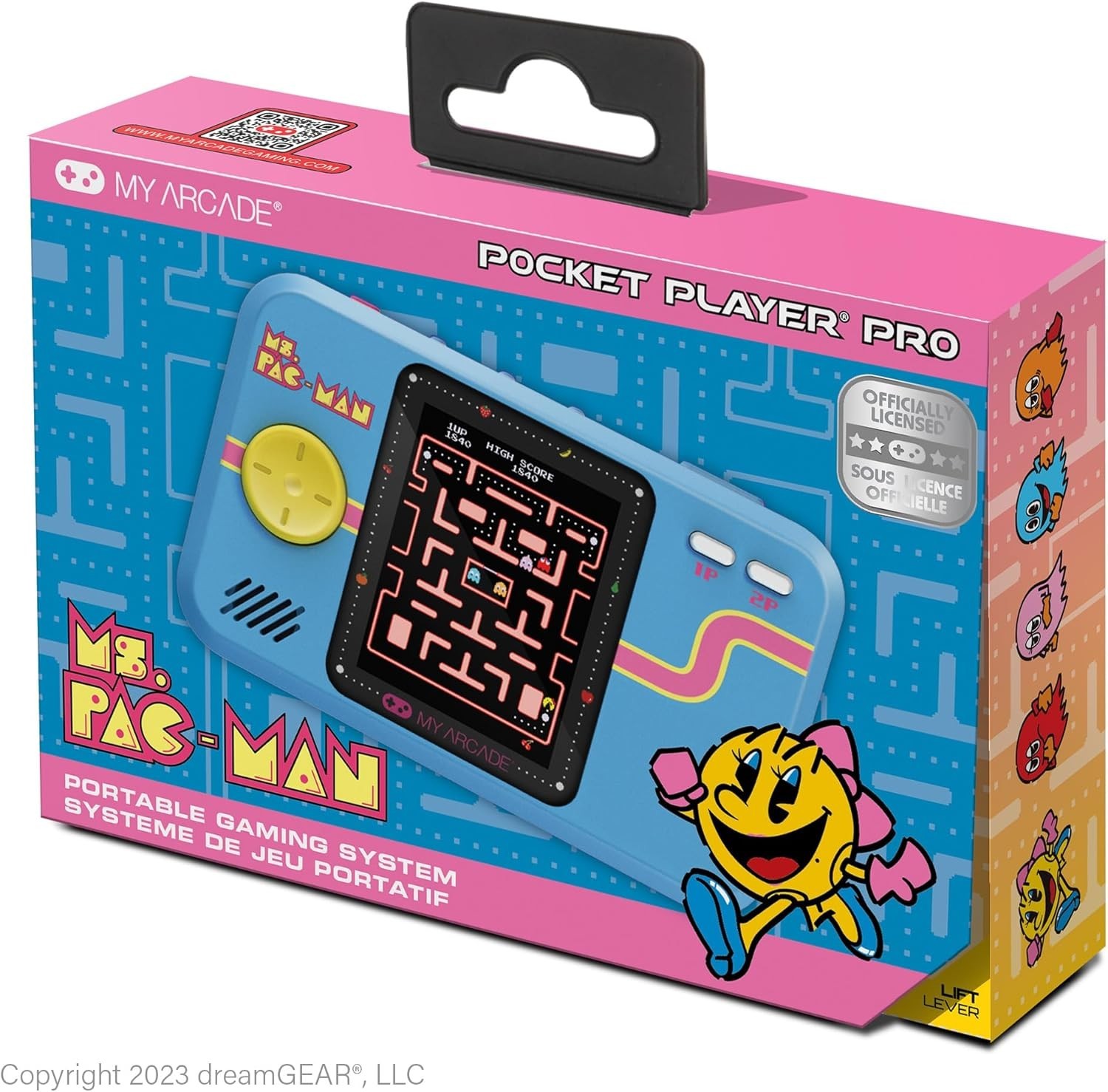 Ms. Pac-Man Pocket Player Pro: Portable Retro Gaming with 2.75