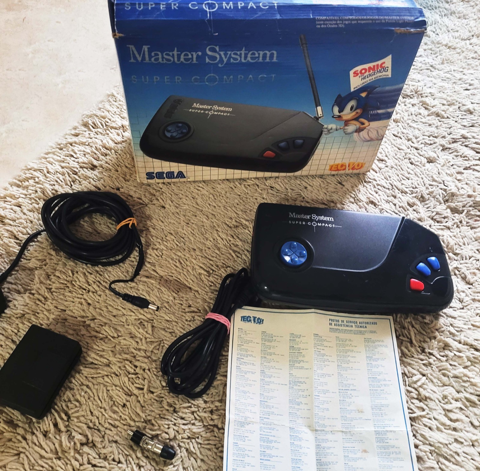 RARE: MASTER SYSTEM SUPER COMPACT CIB W/ ORIGINAL BOXSET BY TECTOY BRAZIL 🔥