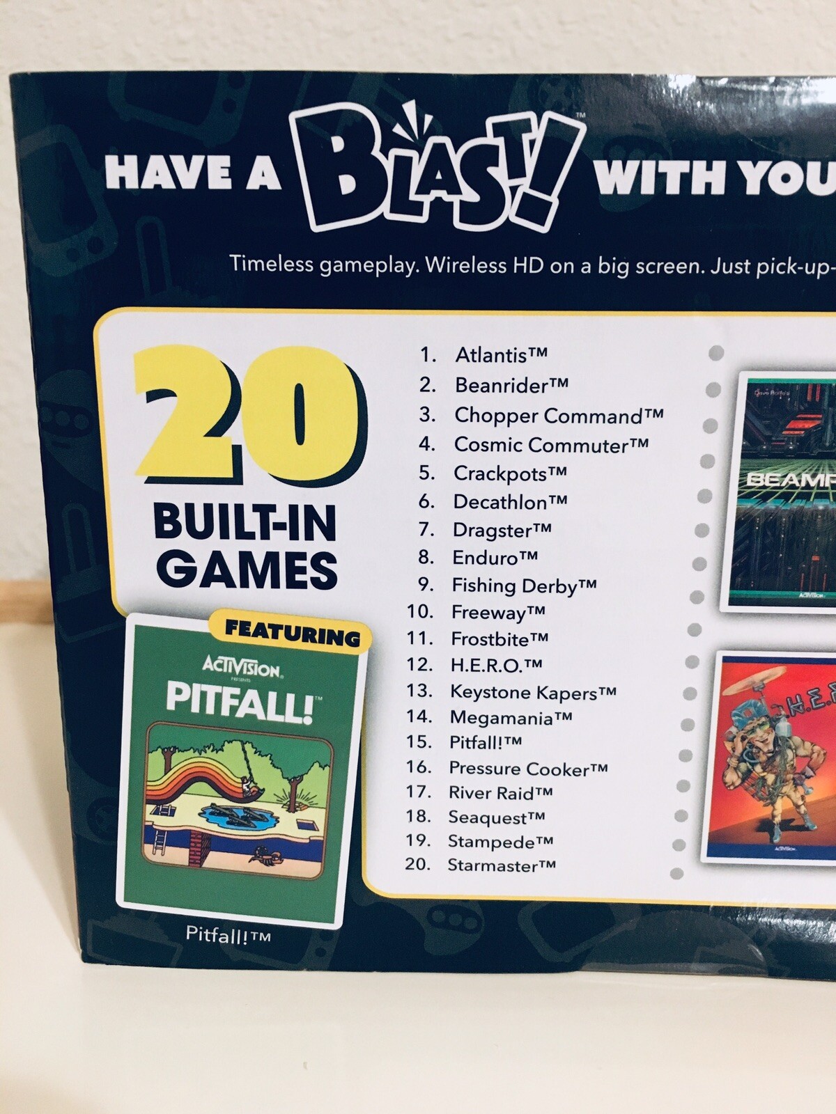 Activision FLASHBACK BLAST! Pitfall, RiverRaid, 20 Built-in Retro Games HDMI WOW