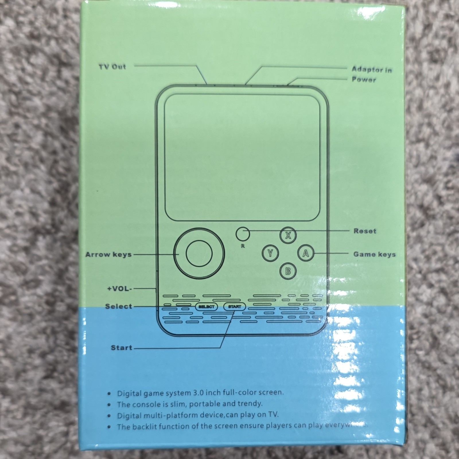 Gamebox G5 Handheld System 3.0″ Backlit Full-Color Screen Multicolor TV Out