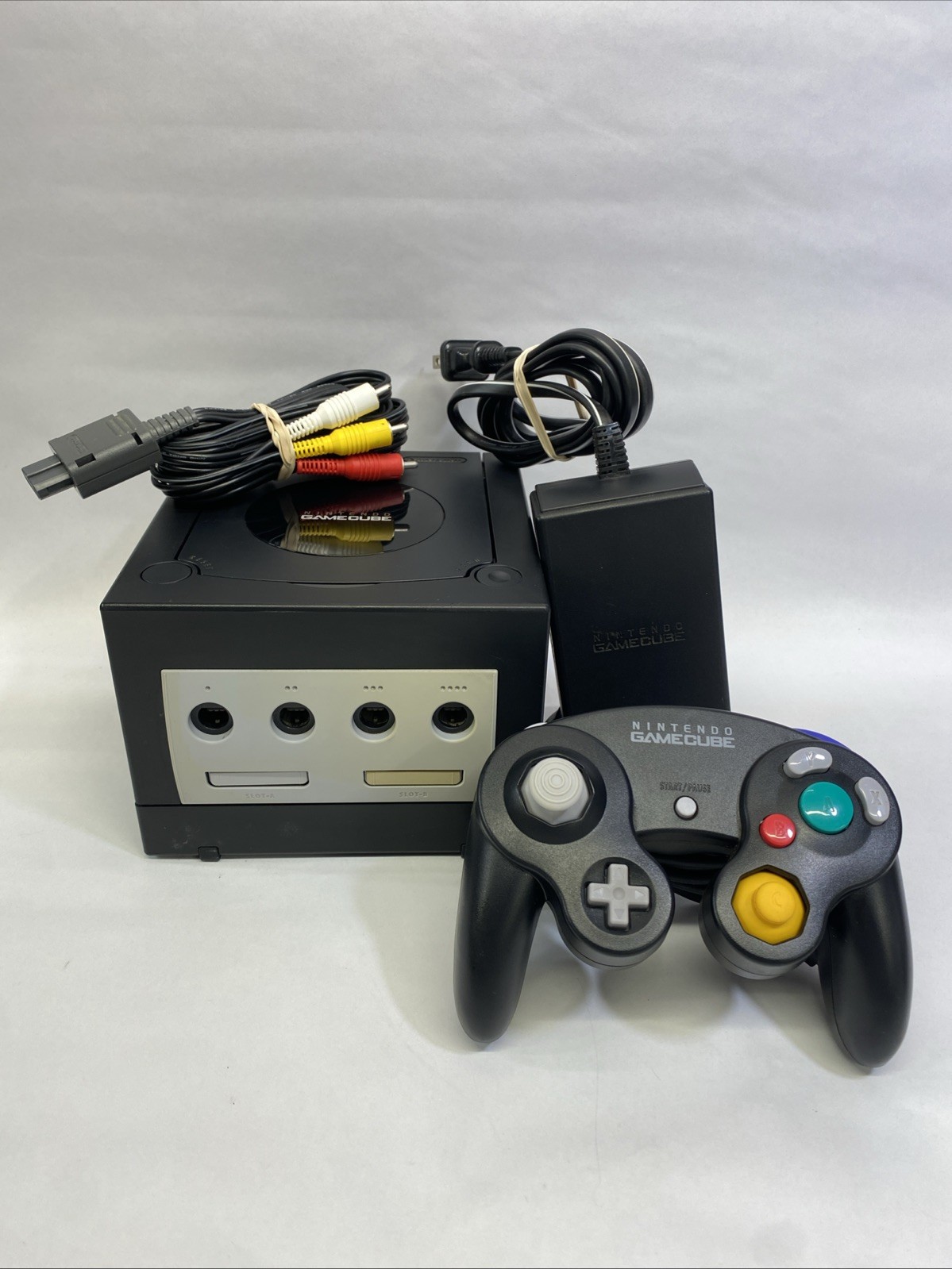 Nintendo GameCube Console DOL-101 & Controller DOL-103 w/Cords Tested & Working