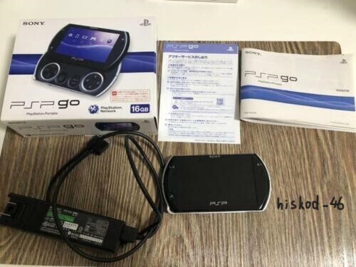 PSP Go PlayStation portable Piano PSP-N1000 Game Console Black Used W/ Box Japan