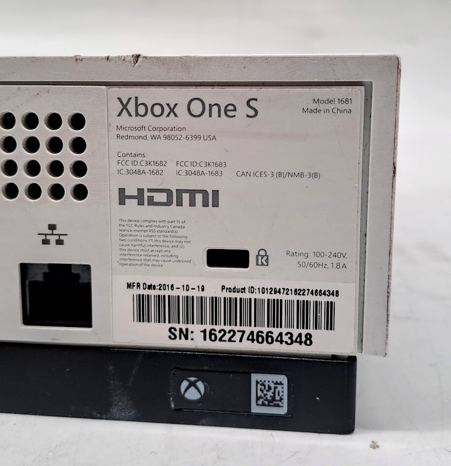 Microsoft Xbox One S All-Digital Edition Console – White 1681 W/ XBOX ELITE S2