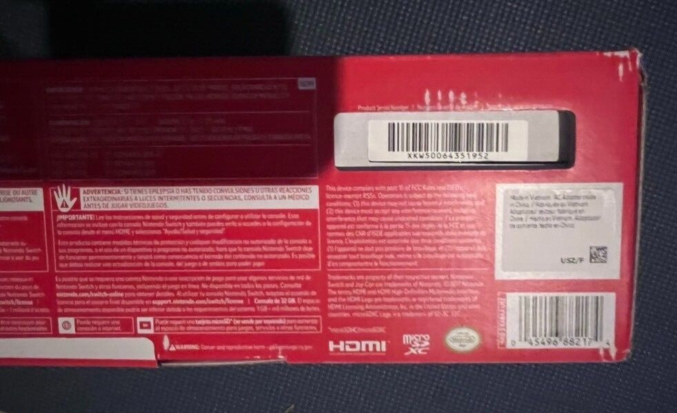 Nintendo Switch 32GB Gray Console with Neon Red and Neon Blue Joy-Con